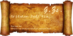 Grifaton Zsófia névjegykártya